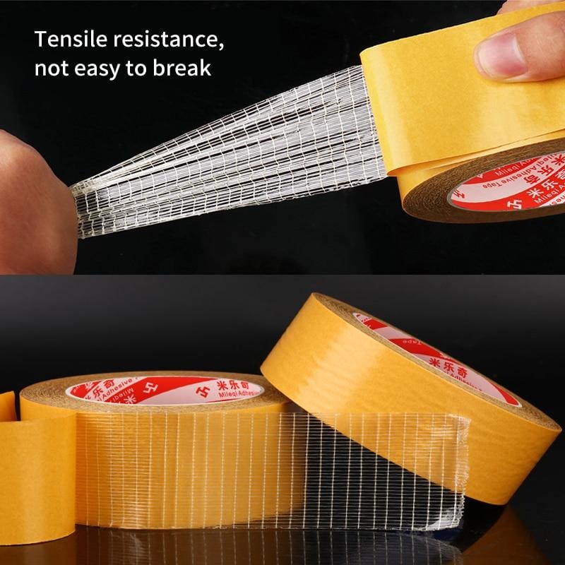 Strong Adhesive Double-Sided Gauze Fiber Mesh Tape (2 Pieces)