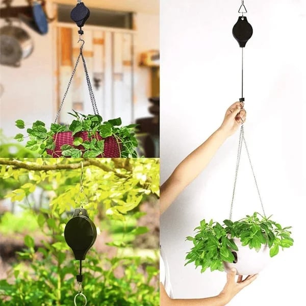 Plant Pulley Set For Garden Baskets Pots, Birds Feeder (4 PCS Set)