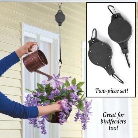 Plant Pulley Set For Garden Baskets Pots, Birds Feeder (4 PCS Set)