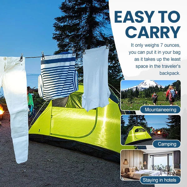 Portable Clothesline for Camping/Backyard/RV