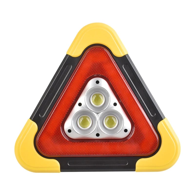 Portable Car Triangle LED Warning Light (USB Rechargeable + Solar)