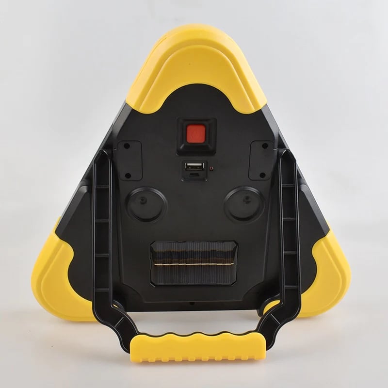 Portable Car Triangle LED Warning Light (USB Rechargeable + Solar)