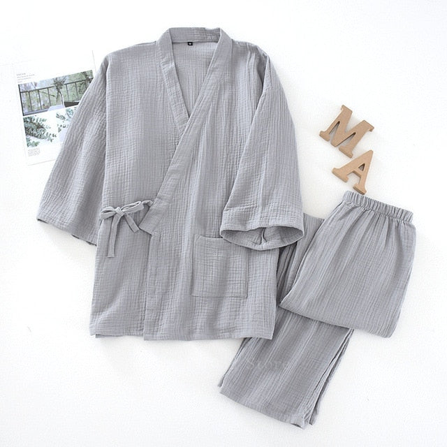 Japanese Style Cotton Sleepwear Men and Women