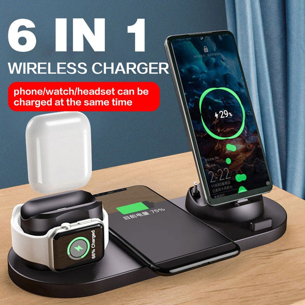 6 in 1 Wireless Charger Station