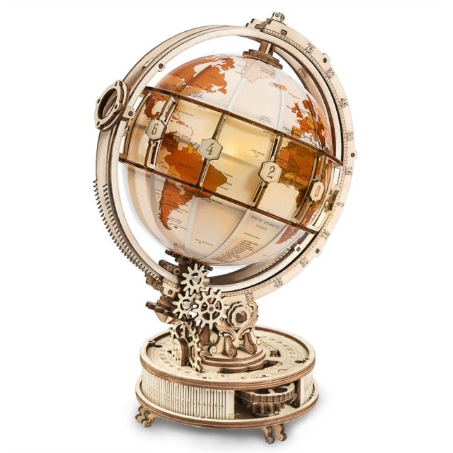 DIY Wooden Globe with LED Light